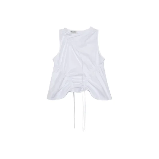 La Rando - Tesei Top - Cotton - White - Artisan Top - Luxury High Quality Leather - Avvenice