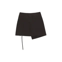 La Rando - Traful Mini Skirt - Polyester - Black - Artisan Skirt - Luxury High Quality Leather - Avvenice