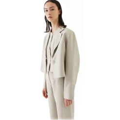La Rando - Trelew Blazer - Linen - White - Artisan Jacket - Luxury High Quality Leather - Avvenice