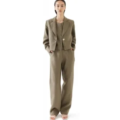 La Rando - Trelew Blazer - Linen - Grey - Artisan Jacket - Luxury High Quality Leather - Avvenice