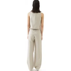 La Rando - Trelew Pants - Linen - Beige - Luxury High Quality Leather - Avvenice