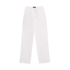 La Rando - Trelew Pants - Linen - White - Luxury High Quality Leather - Avvenice