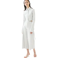 La Rando - Varela Pants - Soft Lambskin - White - Artisan Pants - Luxury High Quality Leather - Avvenice