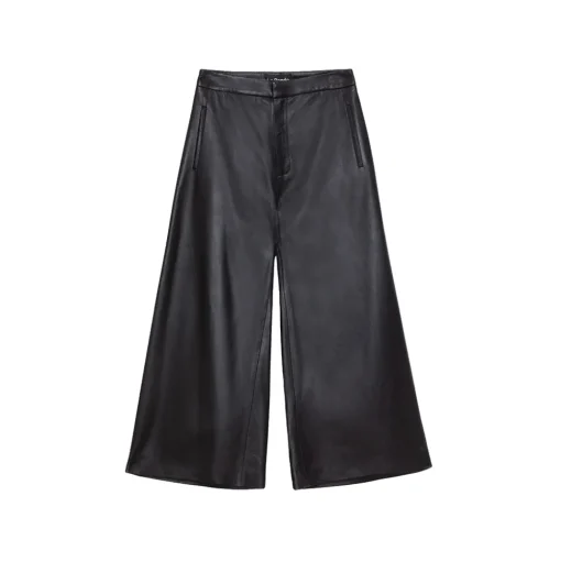 La Rando - Varela Pants - Soft Lambskin - Black - Artisan Pants - Luxury High Quality Leather - Avvenice