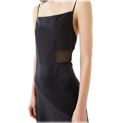 La Rando - Viedma Dress - Silk - Black - Artisan Dress - Luxury High Quality Leather - Avvenice