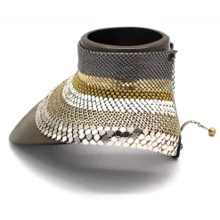 Laura B - 3&4&6 Choker - Mesh Necklace - Shiny Silver, Gold, Silver, White - Handmade Necklace - Luxury High Quality - Avvenice