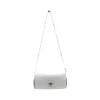 Laura B - Jaipur Clutch Bag - Leather and Mesh Bag - White - Belt Bag - Luxury High Quality Bag - Avvenice