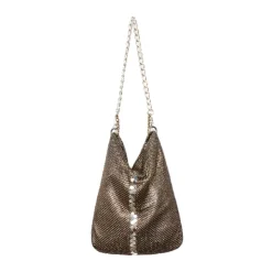 Laura B - New Basic Party Bag - Mesh Bag - Dorè - Strap Bag - Luxury High Quality Bag - Avvenice