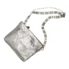 Laura B - Sam Body Bag - Shiny Silver - Body Bag - Luxury High Quality Bag - Avvenice