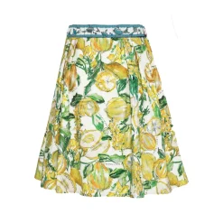 Leda Di Marti - Grampo Long Skirt - Cedar Print - Haute Couture Made in Italy - Luxury High Quality Dress - Avvenice