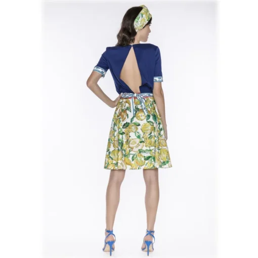 Leda Di Marti - Grampo Long Skirt - Cedar Print - Haute Couture Made in Italy - Luxury High Quality Dress - Avvenice