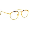 Linda Farrow - 586 C2 Angular Optical Frames - Gold - Linda Farrow Eyewear - Avvenice