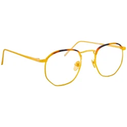 Linda Farrow - 586 C2 Angular Optical Frames - Gold - Linda Farrow Eyewear - Avvenice
