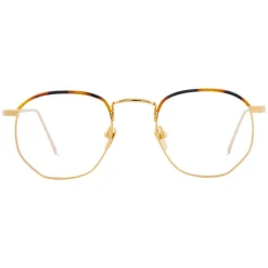 Linda Farrow - 586 C2 Angular Optical Frames - Gold - Linda Farrow Eyewear - Avvenice