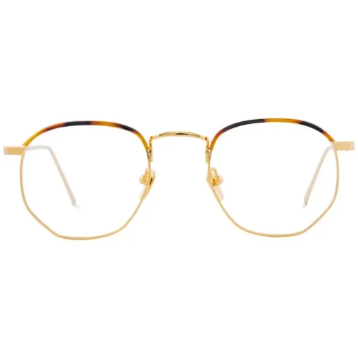 Linda Farrow - 586 C2 Angular Optical Frames - Gold - Linda Farrow Eyewear - Avvenice