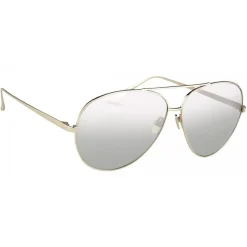 Linda Farrow - 398 C6 Aviator Sunglasses - Matt Yellow Gold - Linda Farrow Eyewear - Kendall Jenner - Alessandra Ambrosio - Avvenice
