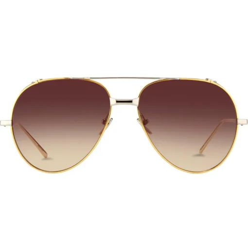 Linda Farrow - 426 C6 Aviator Sunglasses - Yellow Gold - Linda Farrow Eyewear - Avvenice