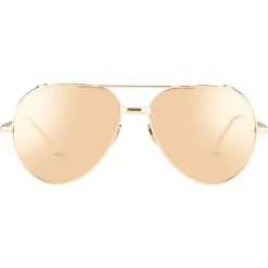 Linda Farrow - 426 C3 Aviator Sunglasses - Rose Gold - Linda Farrow Eyewear - Avvenice
