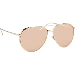 Linda Farrow - 425 C3 Aviator Sunglasses - Rose Gold - Linda Farrow Eyewear - Kourtney Kardashian - Olivia Munn - Official - Avvenice