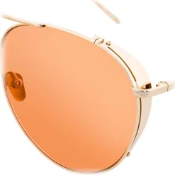 Linda Farrow - 425 C16 Aviator Sunglasses - Light Gold - Linda Farrow Eyewear - Avvenice