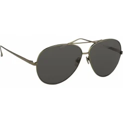 Linda Farrow - 398 C4 Aviator Sunglasses - Matt Yellow Gold - Linda Farrow Eyewear - Kendall Jenner - Alessandra Ambrosio - Avvenice