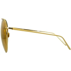 Linda Farrow - 624 C1 Aviator Sunglasses - Yellow Gold - Linda Farrow Eyewear - Avvenice