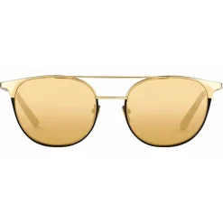 Linda Farrow - 421 C5 Browline Sunglasses - Yellow Gold - Linda Farrow Eyewear - Karlie Kloss - Alessandra Ambrosio - Official - Avvenice