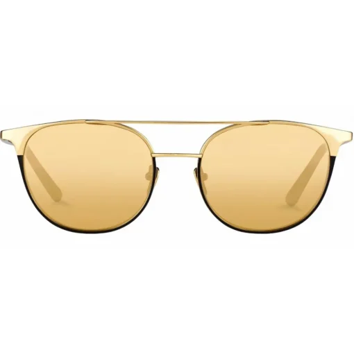 Linda Farrow - 421 C5 Browline Sunglasses - Yellow Gold - Linda Farrow Eyewear - Karlie Kloss - Alessandra Ambrosio - Official - Avvenice