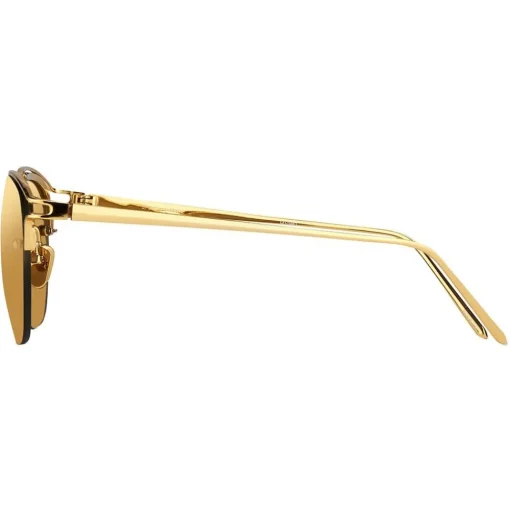Linda Farrow - 538 C1 Browline Sunglasses - Yellow Gold - Linda Farrow Eyewear - Avvenice
