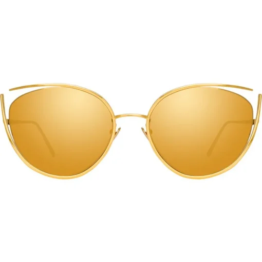 Linda Farrow - 668 C1 Cat Eye Sunglasses - Yellow Gold - Linda Farrow Eyewear - Avvenice