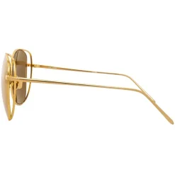 Linda Farrow - 566 C1 Cat Eye Sunglasses - Gold - Linda Farrow Eyewear - Avvenice