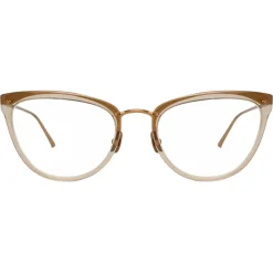 Linda Farrow - 683 C12 Cat Eye Optical Frames - Ash - Linda Farrow Eyewear - Avvenice