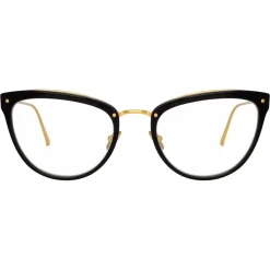 Linda Farrow - 683 C10 Cat Eye Optical Frames - Black - Linda Farrow Eyewear - Avvenice