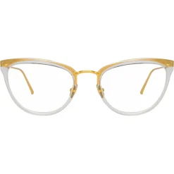 Linda Farrow - 683 C14 Cat Eye Optical Frames - Clear - Linda Farrow Eyewear - Avvenice