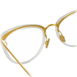 Linda Farrow - 683 C14 Cat Eye Optical Frames - Clear - Linda Farrow Eyewear - Avvenice