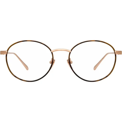 Linda Farrow - 718 C4 Oval Optical Frames - Rose Gold and Tortoiseshell - Linda Farrow Eyewear - Avvenice