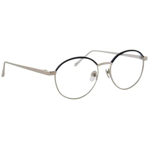 Linda Farrow - 580 C3 Oval Optical Frames - White Gold - Linda Farrow Eyewear - Avvenice