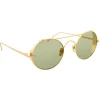 Linda Farrow - 427 C11 Oval Sunglasses - Yellow Gold - Linda Farrow Eyewear - Avvenice