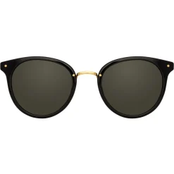 Linda Farrow - 722 C1 Oval Sunglasses - Black - Linda Farrow Eyewear - Avvenice