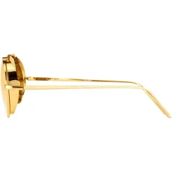 Linda Farrow - 427 C1 Oval Sunglasses - Yellow Gold - Linda Farrow Eyewear - Gigi Hagid - Elle Macpherson - Official - Avvenice