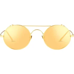 Linda Farrow - 427 C1 Oval Sunglasses - Yellow Gold - Linda Farrow Eyewear - Gigi Hagid - Elle Macpherson - Official - Avvenice