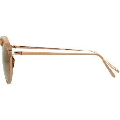 Linda Farrow - 623 C3 Oval Sunglasses - Rose Gold - Linda Farrow Eyewear - Avvenice