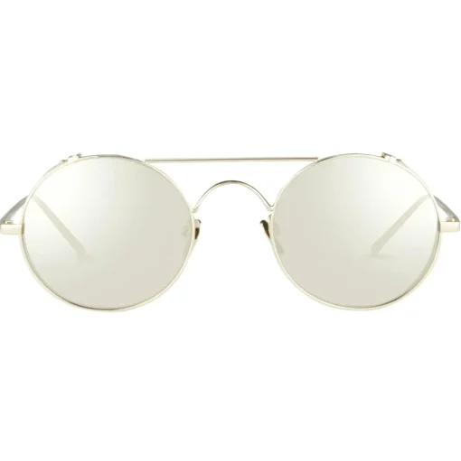 Linda Farrow - 427 C2 Oval Sunglasses - White Gold - Linda Farrow Eyewear - Gigi Hagid - Elle Macpherson - Official - Avvenice