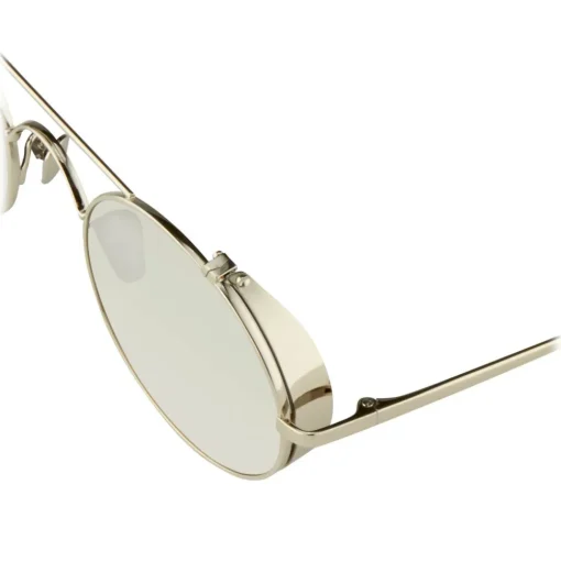 Linda Farrow - 427 C2 Oval Sunglasses - White Gold - Linda Farrow Eyewear - Gigi Hagid - Elle Macpherson - Official - Avvenice