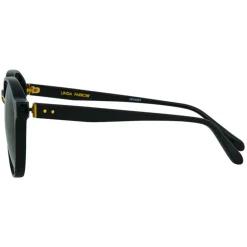 Linda Farrow - 652 C1 Oval Sunglasses - Black - Linda Farrow Eyewear - Avvenice