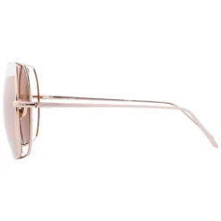 Linda Farrow - 590 C3 Oversized Sunglasses - Rose Gold - Linda Farrow Eyewear - Avvenice