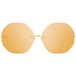 Linda Farrow - 567 C1 Oversized Sunglasses - Gold - Linda Farrow Eyewear - Avvenice