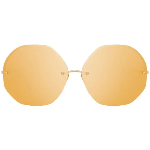 Linda Farrow - 567 C1 Oversized Sunglasses - Gold - Linda Farrow Eyewear - Avvenice