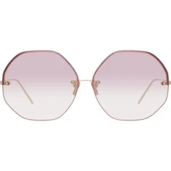 Linda Farrow - 567 C10 Oversized Sunglasses - Light Gold - Linda Farrow Eyewear - Avvenice