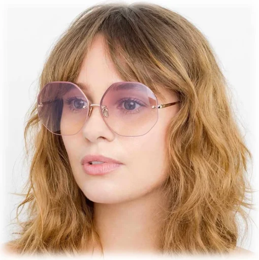 Linda Farrow - 567 C10 Oversized Sunglasses - Light Gold - Linda Farrow Eyewear - Avvenice
